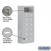 Salsbury Cell Phone Storage Locker - 7 Door High Unit (8 Inch Deep Compartments) - 14 A Doors - steel - Surface Mounted - Master Keyed Locks